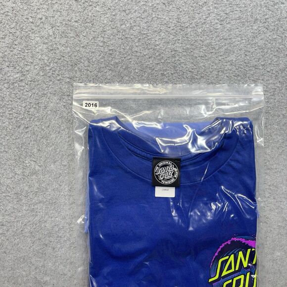 Santa Cruz T-Shirt Men’s Large Blue Ombre Front Back Graphic Skatewear - Picture 14 of 14